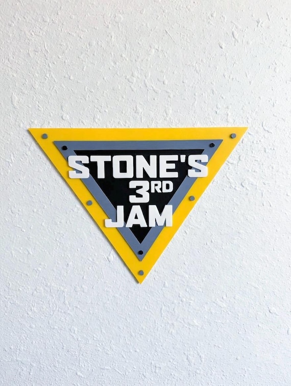 Personalized Monster Jam Birthday Name Sign | Custom Monster Truck Name Wall Decor | Monster Truck Birthday Decor