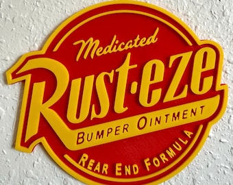 Cars Rust-eze Wall Sign | Rust-eze Cars Sign Wall Decor | Cars Inspired Room Sign