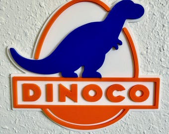 Cars Dinoco Wall Sign | Dinoco Dinosaur Wall Sign | Cars Inspired Room Decor | Dinoco Gas Sign