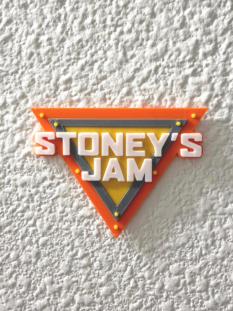 Personalized Monster Jam Birthday Name Sign | Custom Monster Truck Name Wall Decor | Monster Truck Birthday Decor Orange + Yellow
