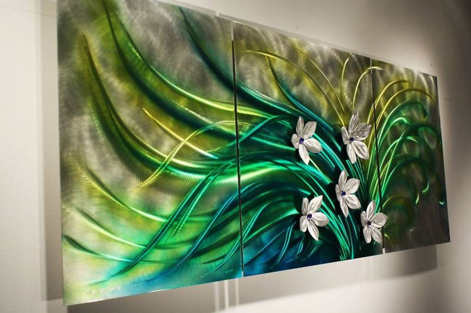 Floral Metal Wall Art Painting Sculpture Wall Decor Modern Etsy