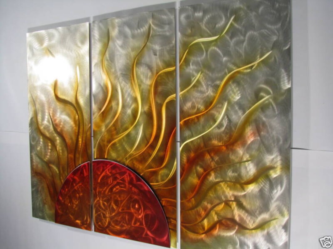 Sunshine Metal Wall Art Painting Decor Wall Sculpture, Design by NY