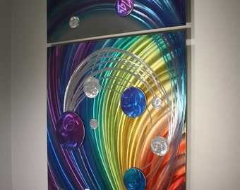 Alex Kovacs - Rainbow Art Metal Wall Sculpture Abstract Home Decor Painting - AK430