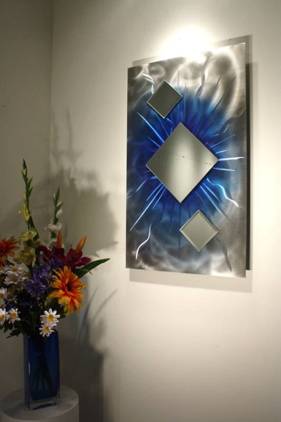 Alex Kovacs Abstract Diamond Mirror Metal Wall Art Metal 