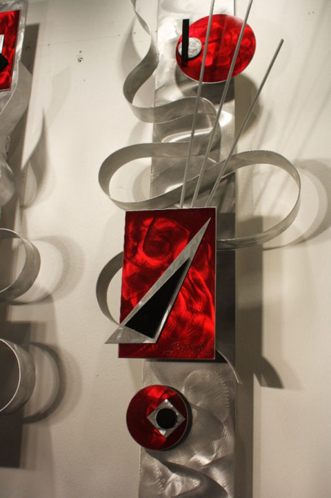 Set of 2 Metal Wall Art Abstract Wall Sculptures Decor, Design by Alex