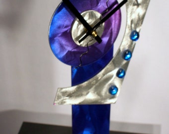 Alex Kovacs - Modern Metal Art - Mantel Clock - Abstract Sculpture Decor - AK443