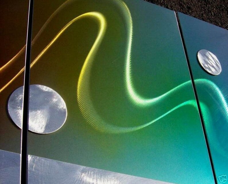 Rainbow Art Metal Wall Art Painting Decor Abstract Sculpture Etsy