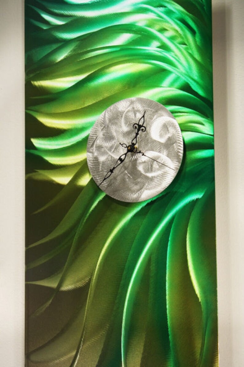 Alex Kovacs Metal Wall Art Clock, Abstract Art Clock, Modern Metal Wall