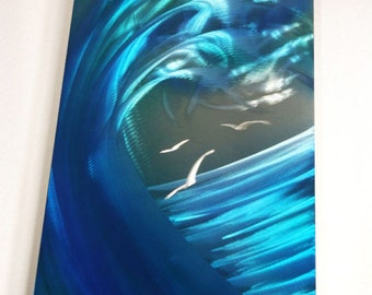 Alex Kovacs Oceanwave Art Metal Wall Painting Metal | Etsy