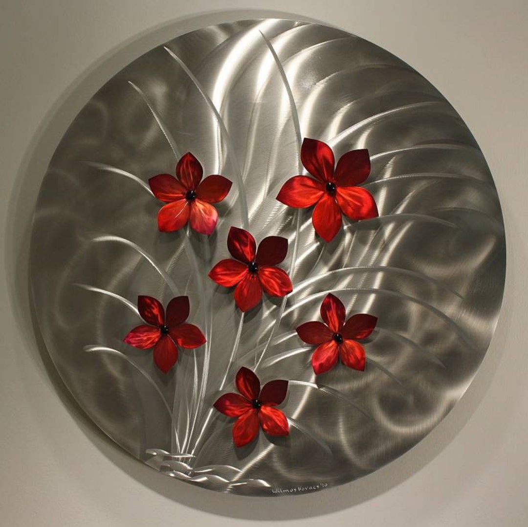 Alex Kovacs Floral Metal Wall Art, Metal Sculpture, Metal Wall Art