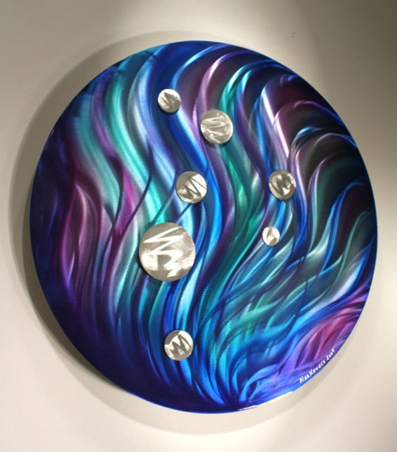 Abstract Metal Wall Art Round Sculpture Metal Modern Wall Etsy