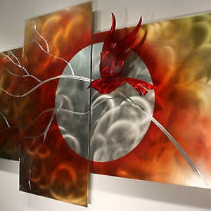 Alex Kovacs Original Art Metal Wall Sculpture Abstract Decor Painting W280 image 1