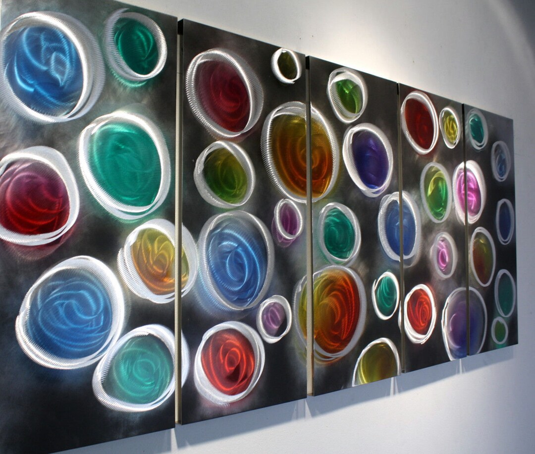 Metal Wall Sculpture by Alex Kovacs Abstract Painting on Metal
