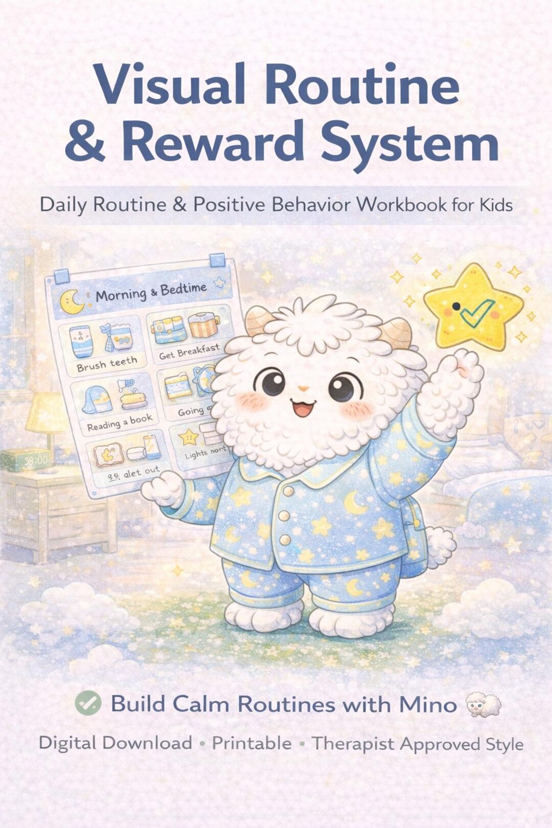 Visual Routine & Reward System for Kids Printable | Autism ADHD Routine ...