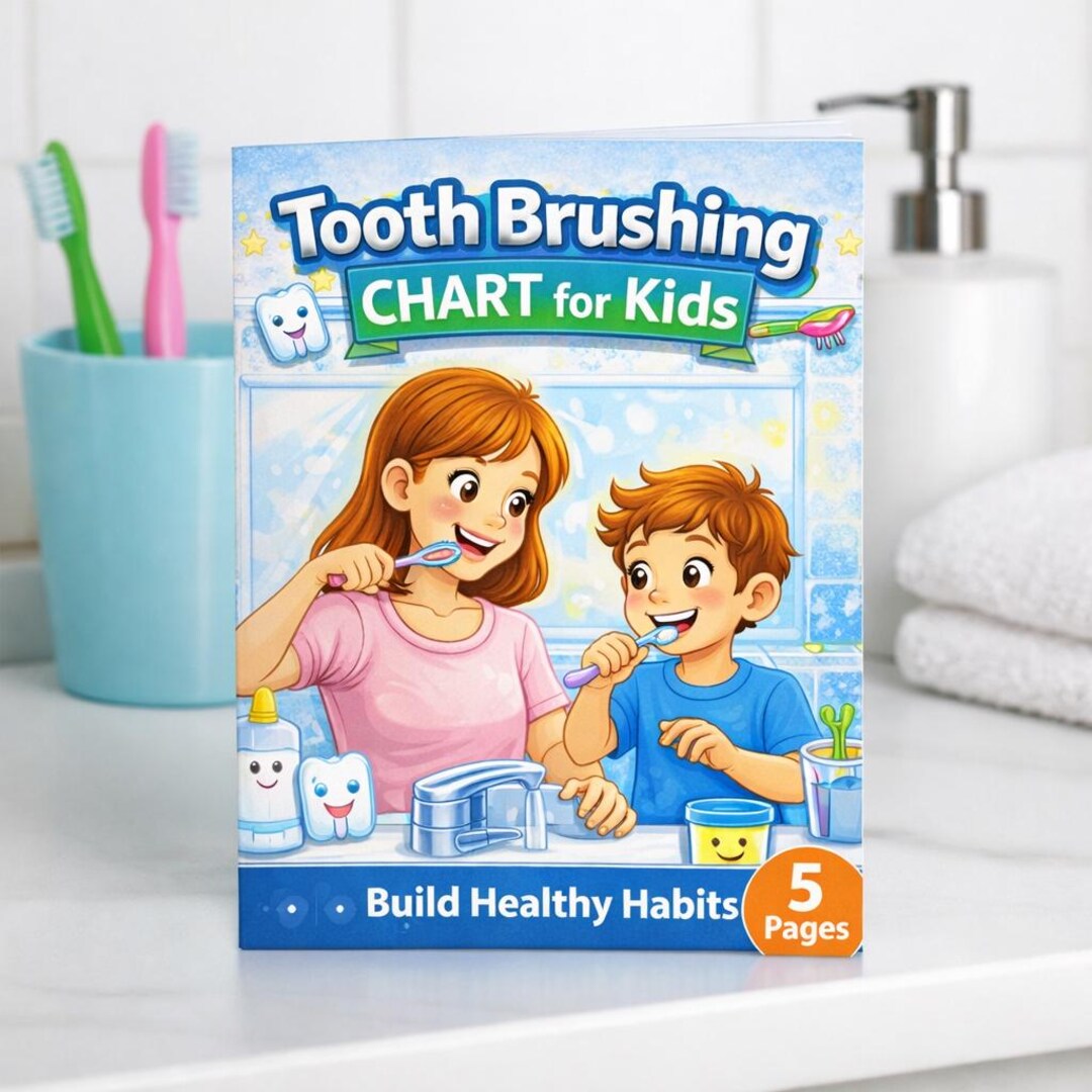 Tooth Brushing Chart for Kids Printable | Morning & Night Routine ...