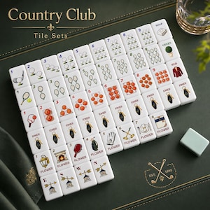 Country Club Mahjong Set, American Mahjong Tiles, Golf Tennis Pickleball Clubhouse Gift