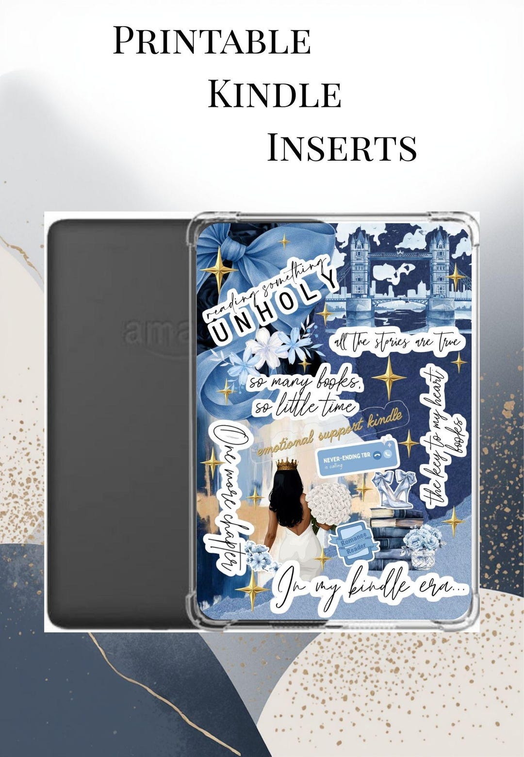 Printable Kindle Insert - Digital Download ONLY - Etsy UK