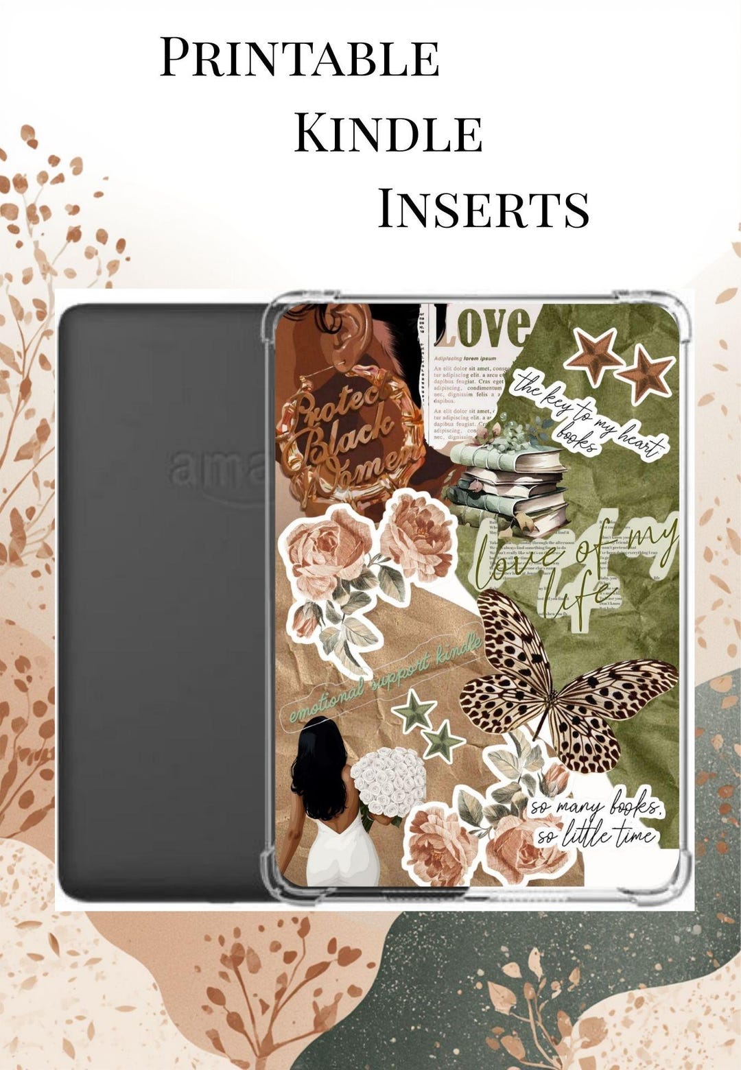 Printable Kindle Insert - Digital Download ONLY - Etsy Australia