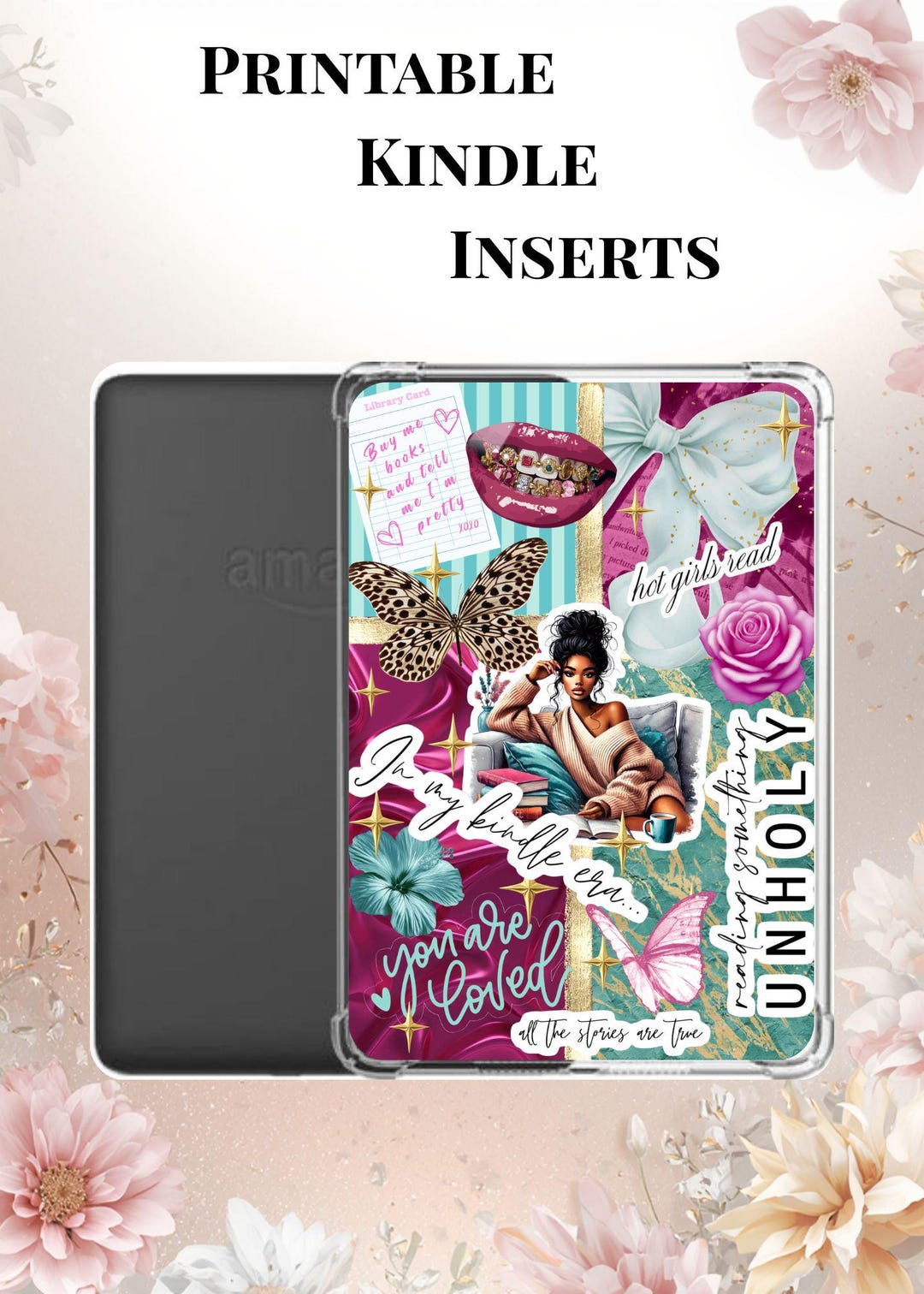 Printable Kindle Insert - Digital Download ONLY - Etsy