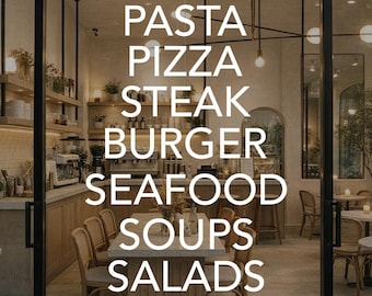 Custom Service List Decal, Custom Business Window Decal, Custom Window Sticker