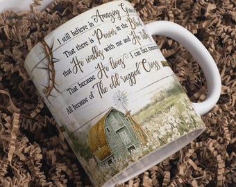 Amazing Grace Bible Quotes Wrap Around Mug Design 11oz & 15oz, Sublimation PNG, High-Quality PNG, Instant Digital Download
