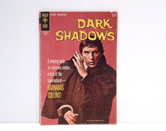 Dark Shadows Comic Book August 1969 Vintage Barnabas Collins Vampire Gold Key 2 Angelique Witch Jonathan Frid Goth TV Soap Opera Show 1960s