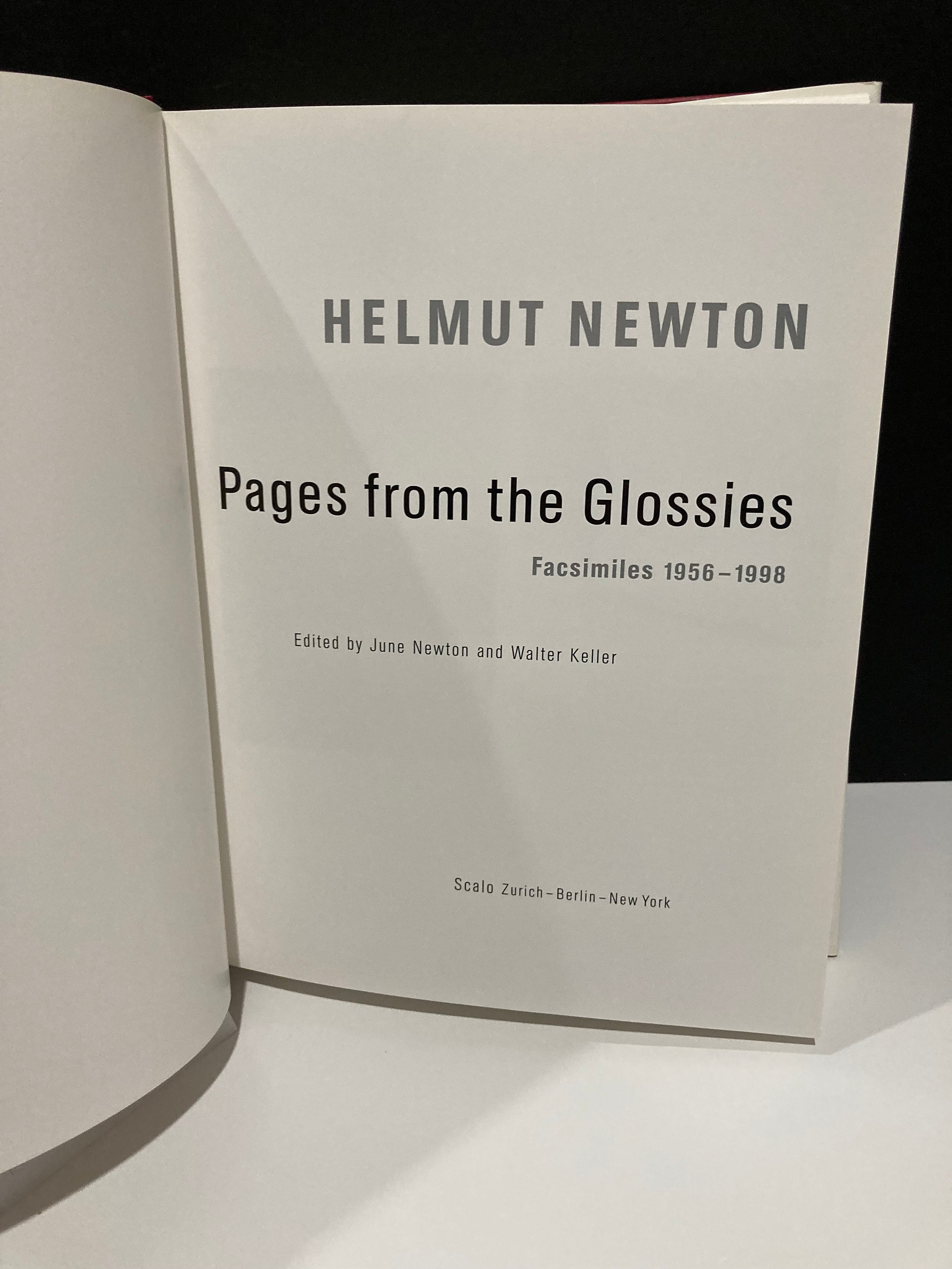 Helmut Newton - Pages From The Glossies Hardback Book 1998