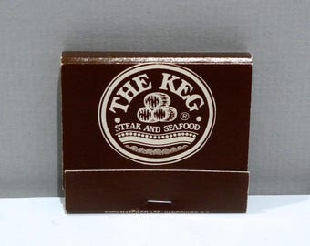 The Keg Steak and Seafood Restaurant Matchbook Vintage Matches Unused / London Ontario Canada / For Good Times Tap The Keg / 333 Richmond St
