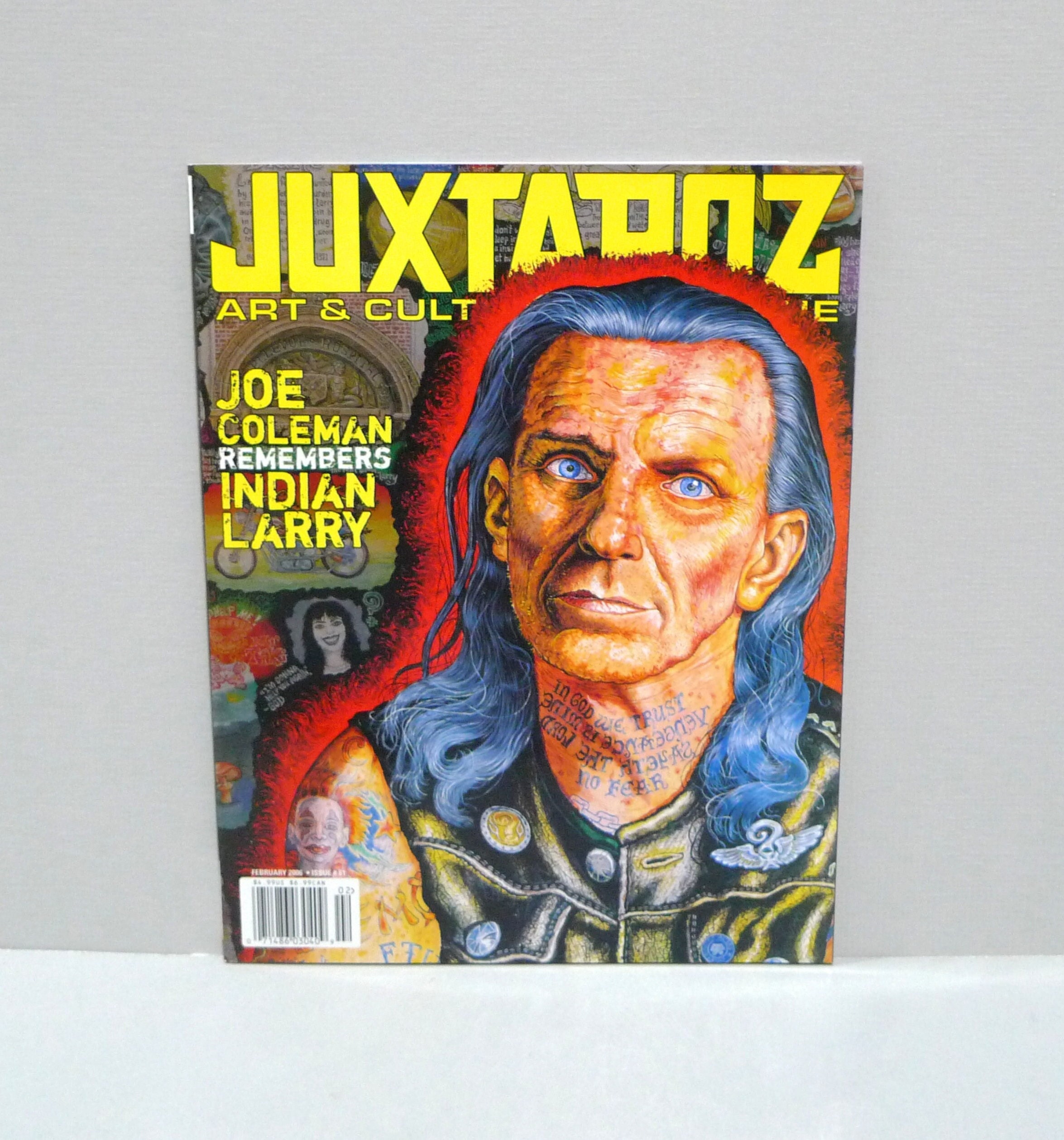 Juxtapoz Magazine February #61 - Joe Coleman / Indian Larry Cover