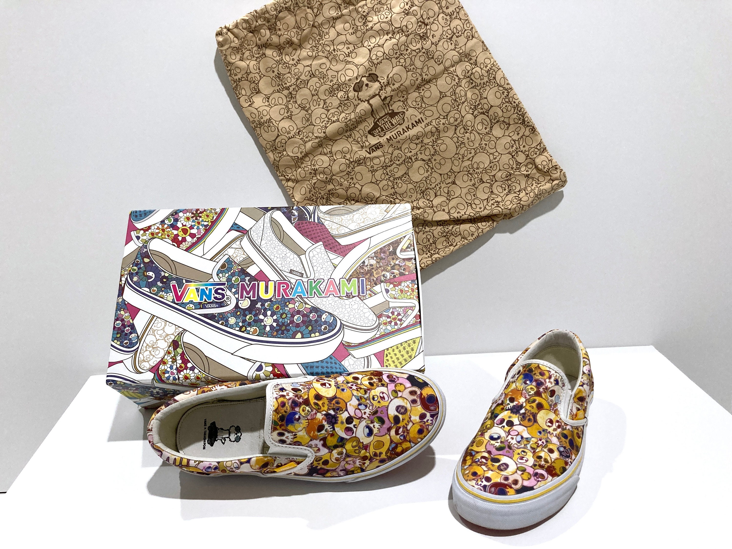 Takashi Murakami Rainbow Flower Sneakers - Custom Slip Ons