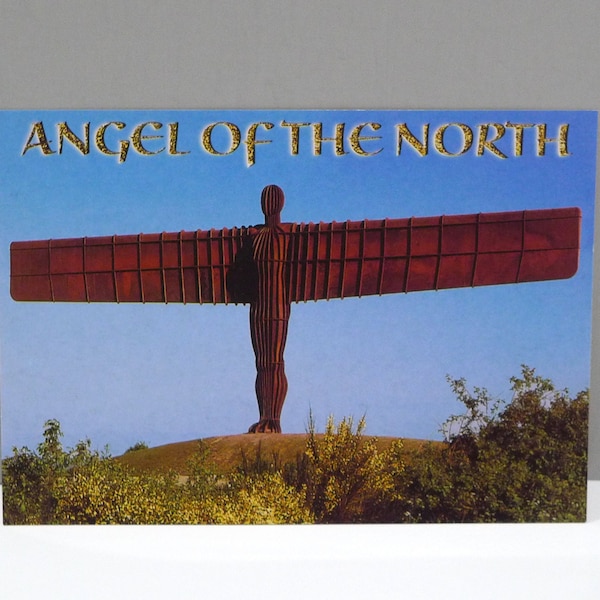 Anthony Gormley Postcard - Angel of the North Gateshead England Britain UK 90s Vintage Gateshead Angel Steel Sculpture / Contemporary Art