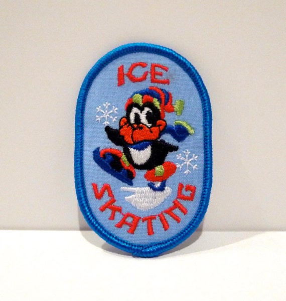 Ice Skating Patch Choose Style Vintage Cute Penguin Ice Skate Etsy