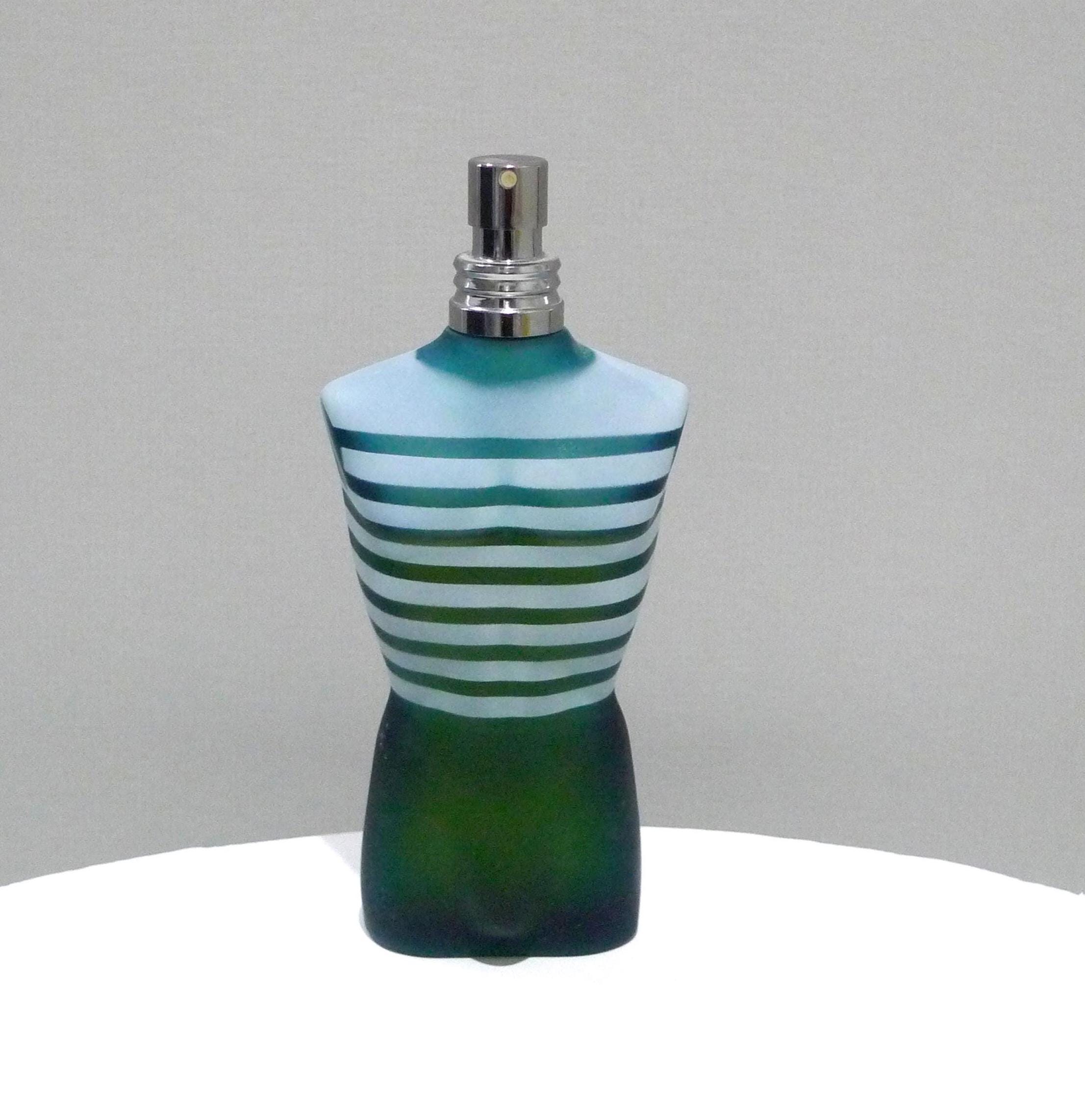 Male Torso Perfume Bottle 1990s Vintage Mens Figure Shaped Glass
