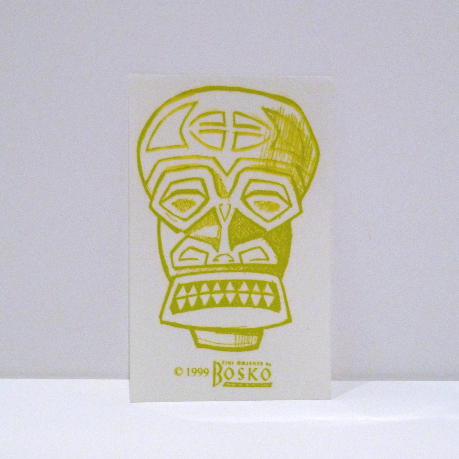 Tiki Sticker by Bosko / Hawaiian Decal Vintage 90s Aloha Etsy
