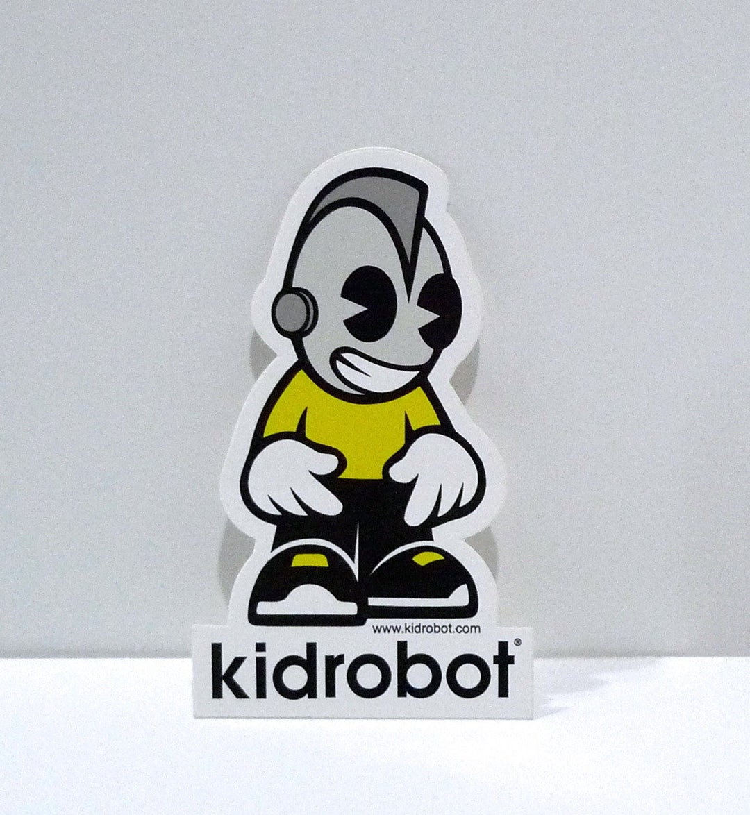 Kidrobot Sticker Mascot With Yellow Shirt / Urban Designer Etsy
