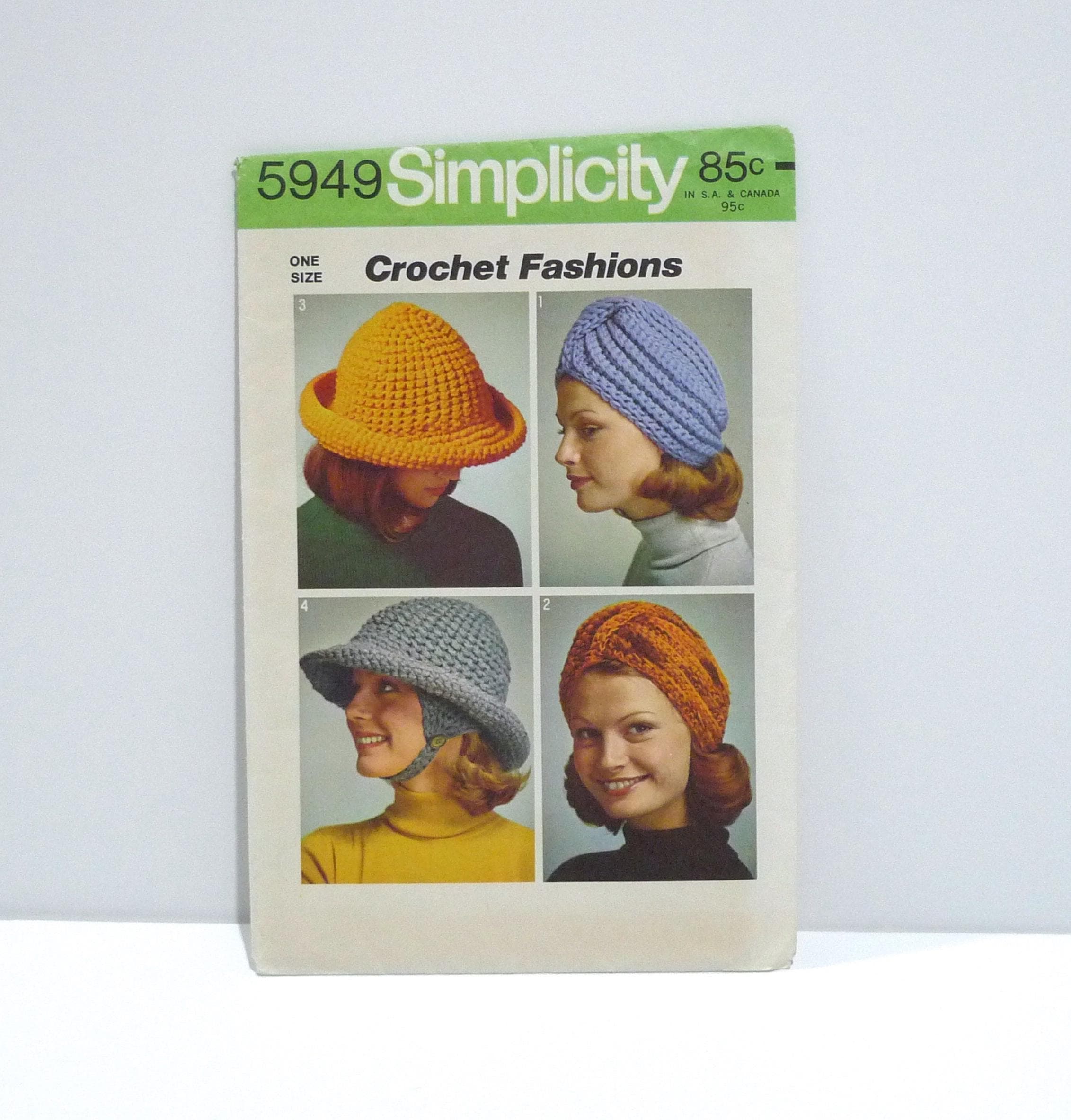 Vintage Simplicity Ear Flap Hat and Turban Pattern