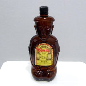 Kahlua Heritage Edition Glass Bottle (empty) Vintage 1990s Tiki
