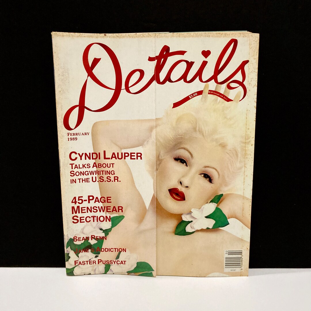 Details Magazine Vintage February 1989 - Cyndi Lauper Interview, REM ...