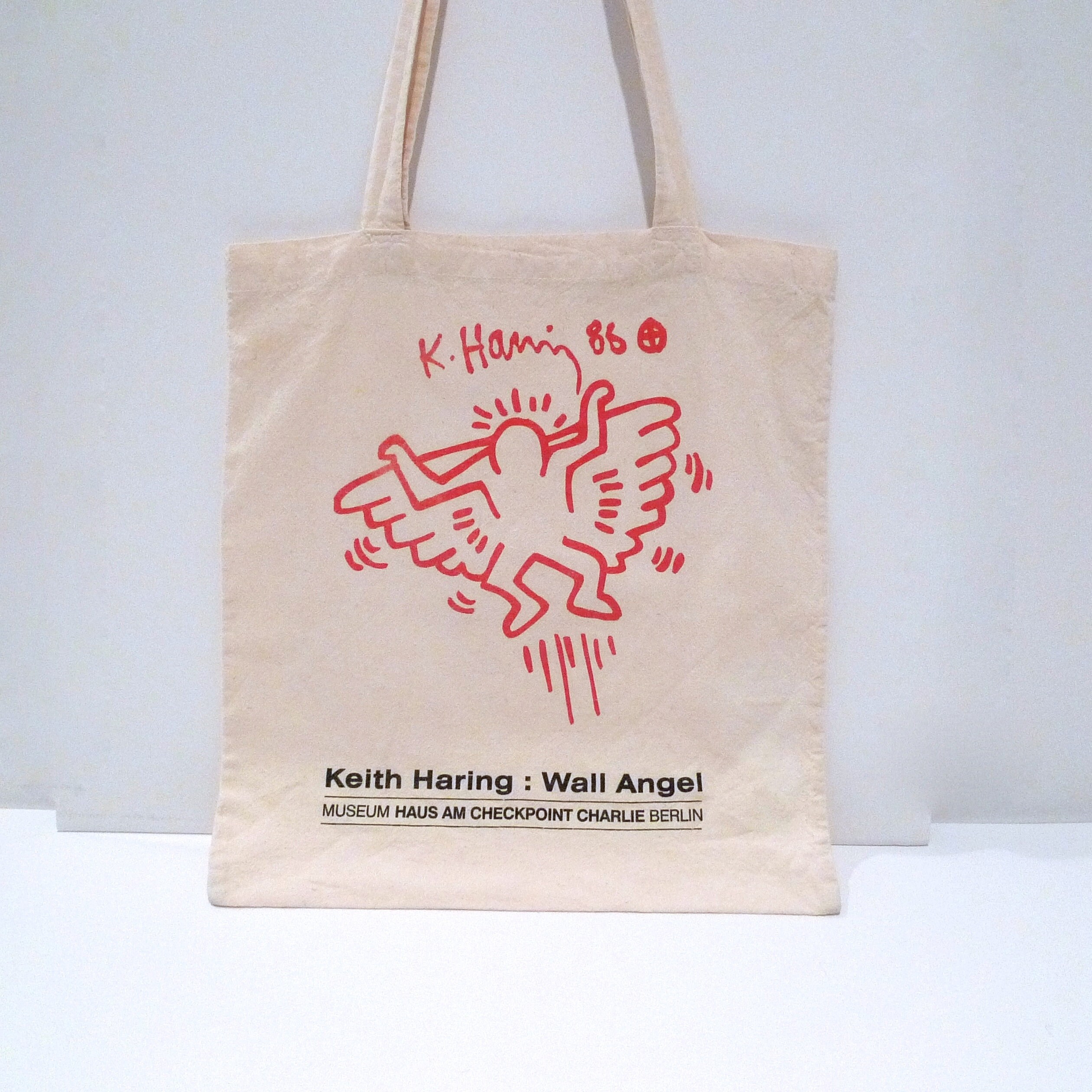 Keith Haring Tote Bag Vintage Wall Angel Museum Haus Am Checkpoint Charlie Berlin Germany Tote Bag Graffiti Art Plattermatter2 Etsy