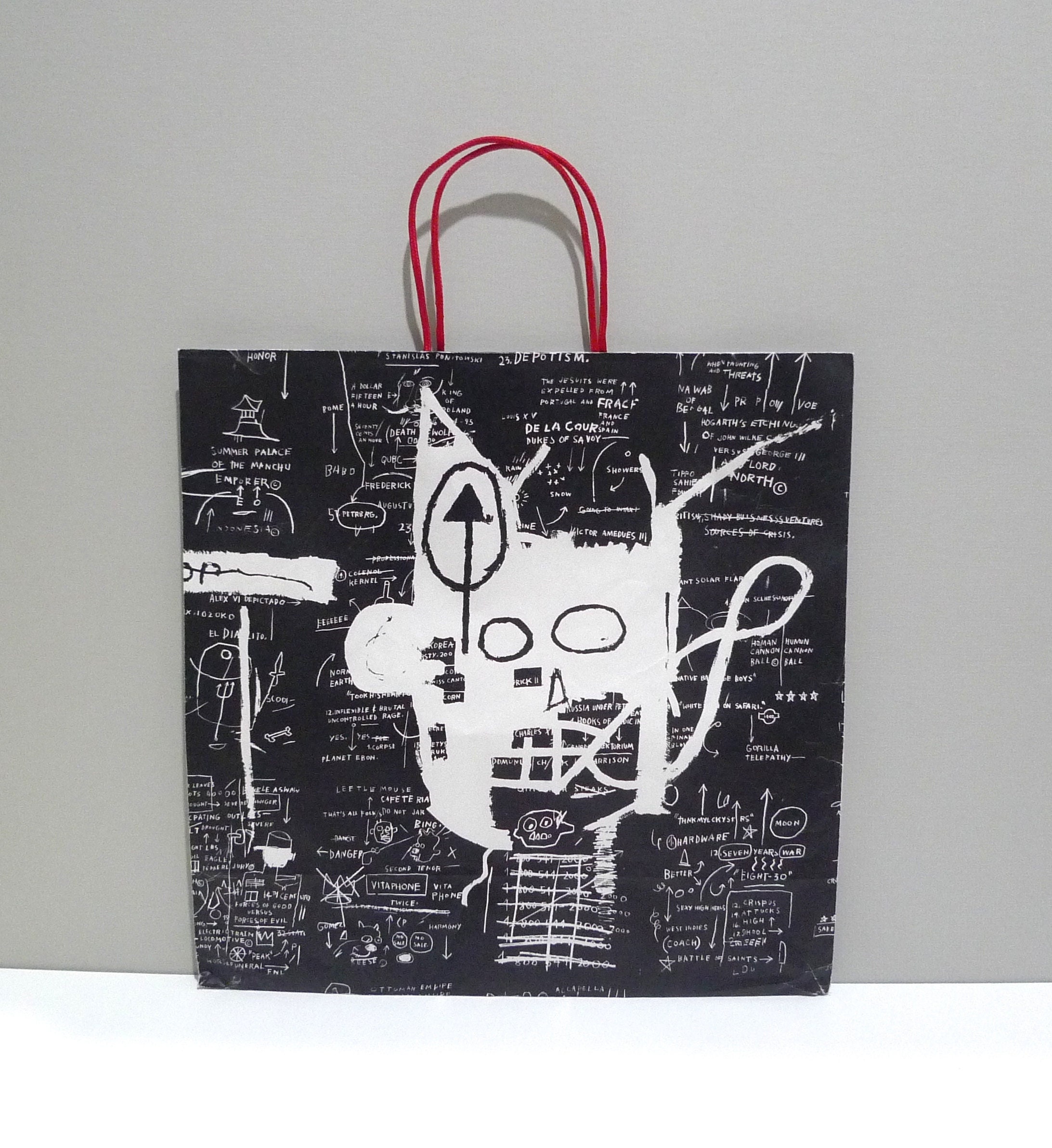 Uniqlo X Basquiat Shopping Bag / Paper Tote Bag / 15 X 15 Inches