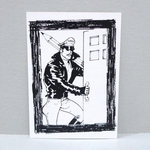 Tom of Finland Postcard - Finnish Posti / Untitled (self Drawing