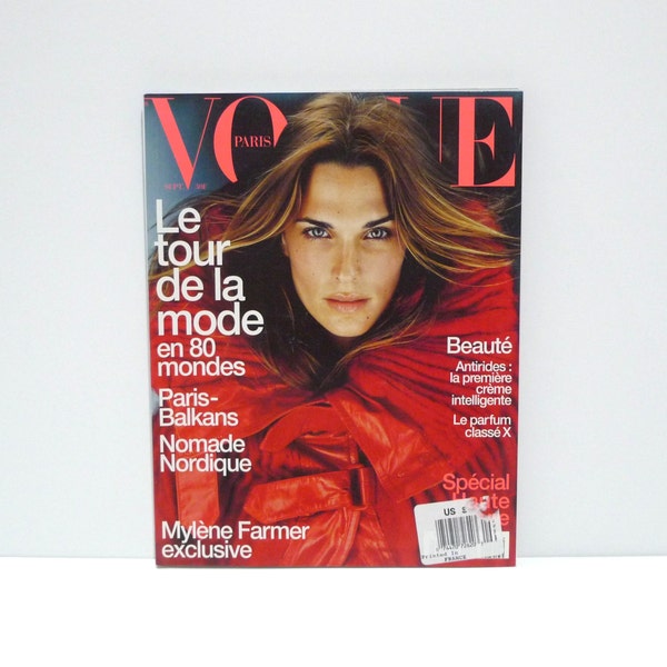 Vogue Paris September 1999 Molly Sims Cover Vintage Paris Balkans / Folklore / Isabella Rossellini Haute Couture / Fashion Shoot / Boho