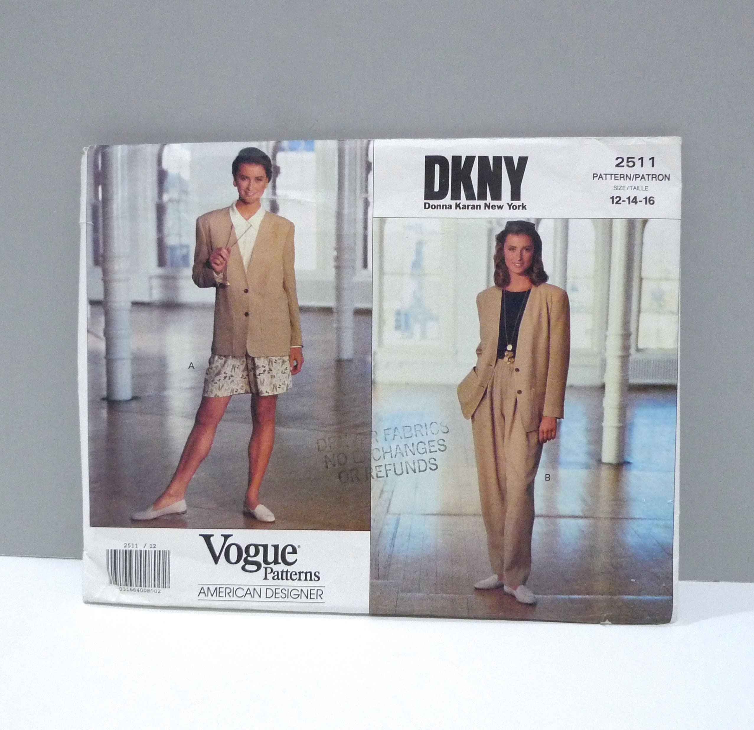 VOGUE 1573 Pattern American Designer DKNY DONNA KARAN Dresses Sz 8-10-12  Uncut