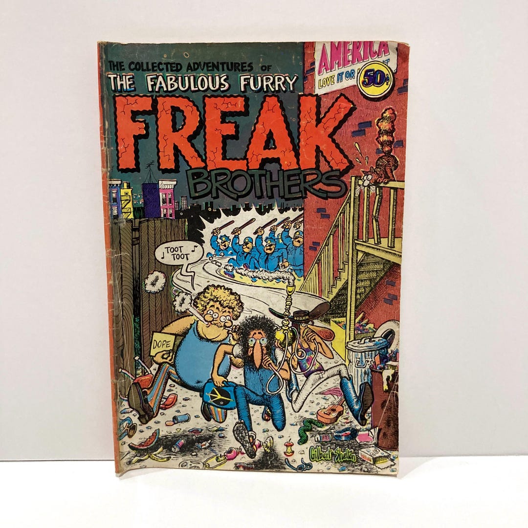 1980年のFREAK‐BROTHERSのコミック＆ポストカード。 The Fabulous Furry Freak Brothers #1 1st printing at