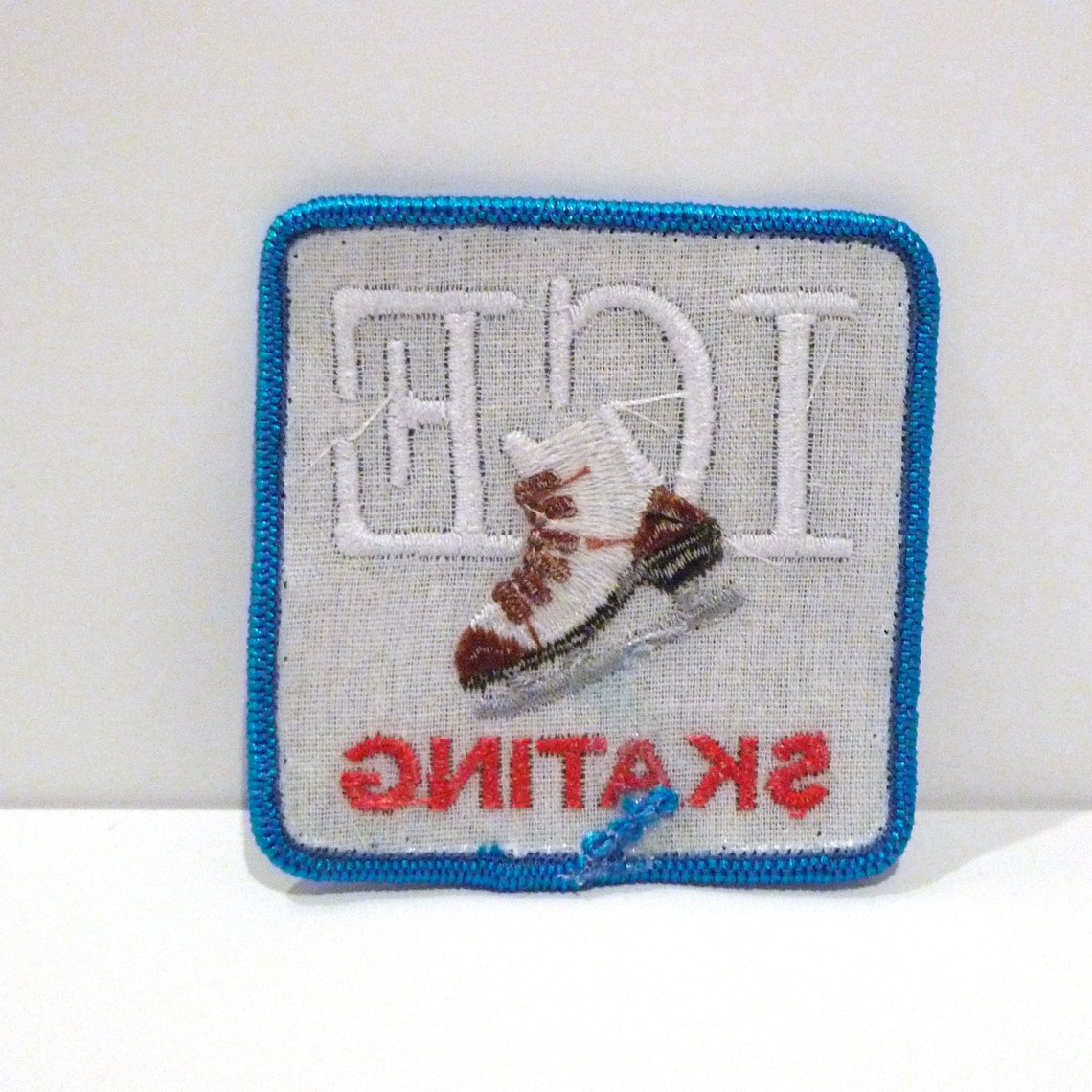 Ice Skating Patch With White Skate Boot 1990s / Winter Holiday Etsy