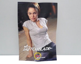 Witchblade Poster with Yancy Butler 2002 Vintage Sara Pezzini Poster Original TV Series / Detective Sara "Pez" Pezzini / Jeans and T Shirt