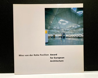 Mies van der Rohe Pavilion Award for European Architecture Art Book Paperback Modern Exhibit Drawings Photos Floor Plan Archives of Paris