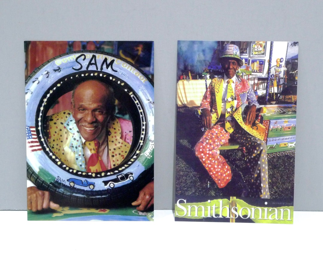 Sam Mcmillan Postcards Sam the Dot Man Set of Two Vintage Etsy