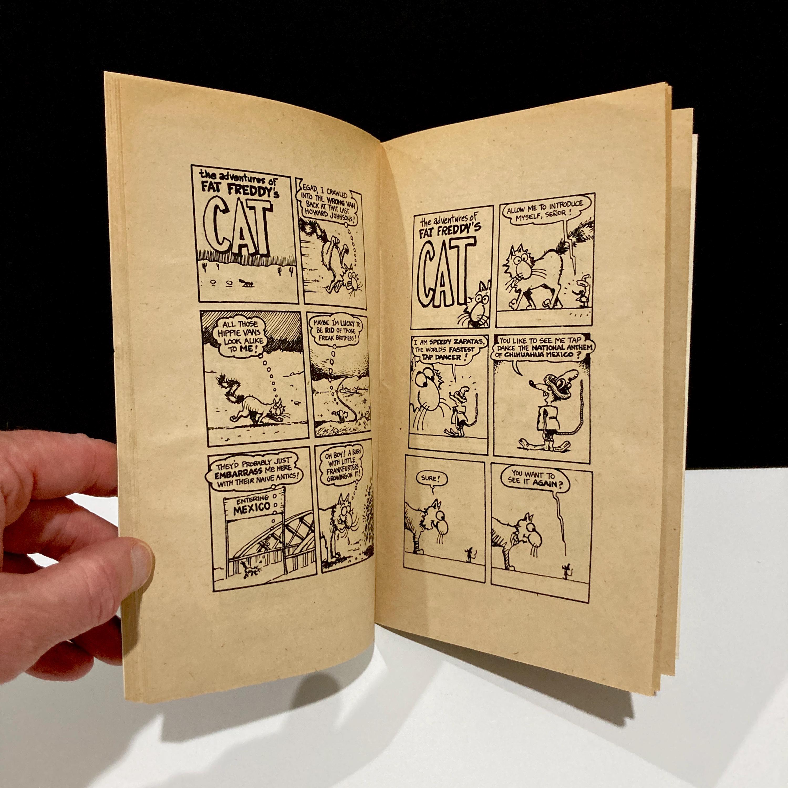 【70sビンテージ】Fat Cat カーテン2枚組 レア生地 USAファブリック The Adventures of Fat Freddy's Cat Comic Book 2, Gilbert Shelton