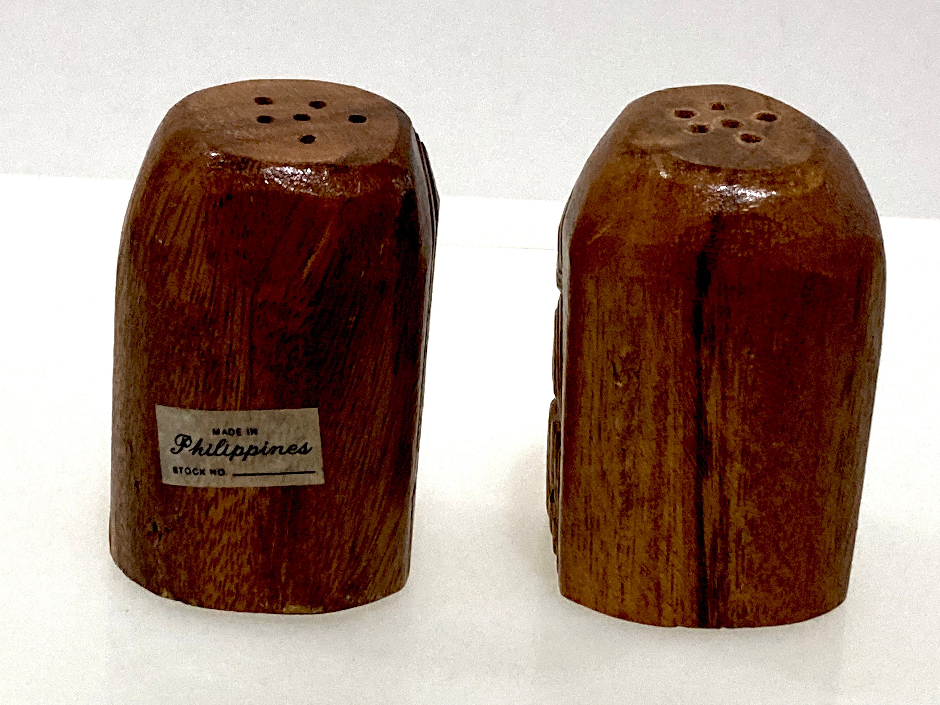 Tiki God Wood Carved Salt & Pepper Shaker Set Hawaiian Etsy